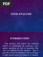 Item Analysis