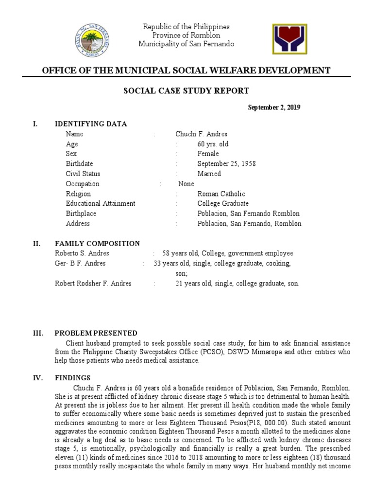 A Social Case Study Report on a 60YearOld Woman with Stage 5 Chronic