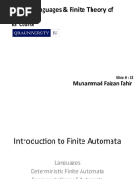 Formal Languages & Finite Theory of Automata: BS Course