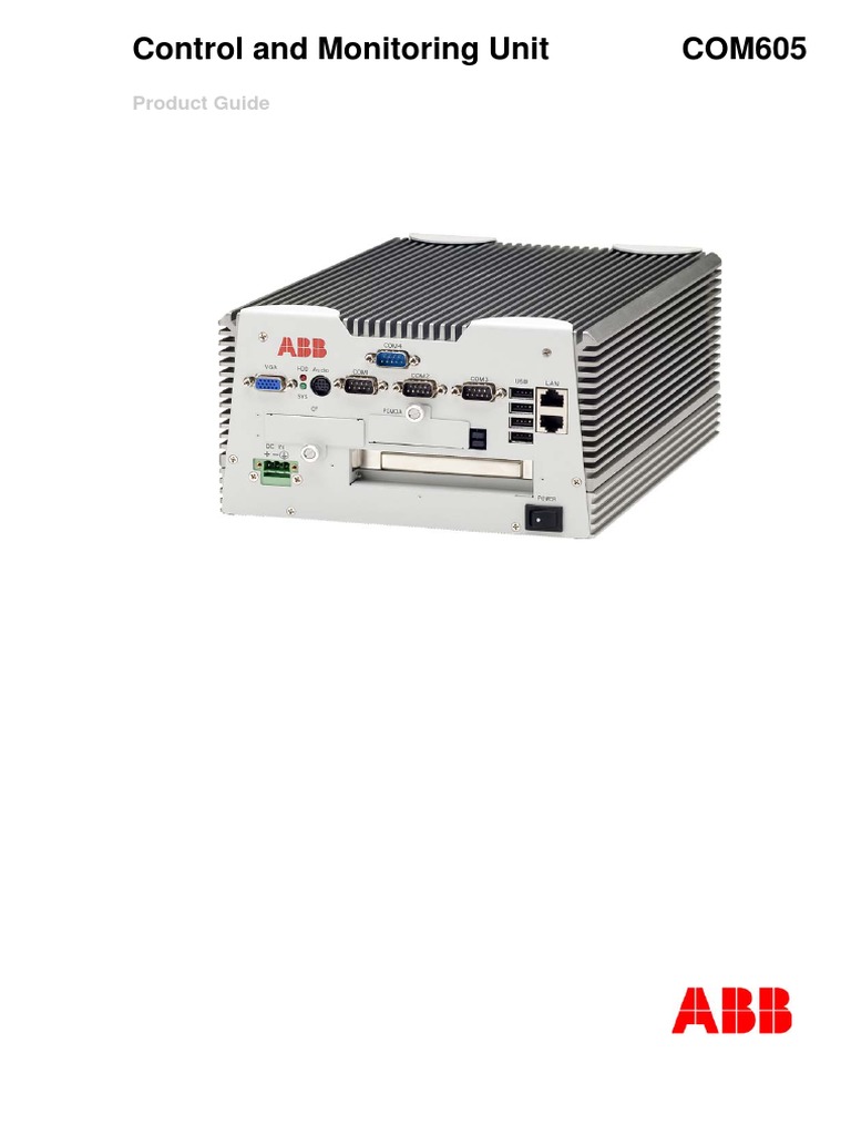 Control and Monitoring Unit COM605: Product Guide | PDF | World Wide ...