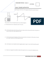 Worksheet Physics - Grade 11 Name: Percentage: Date: Chapter: Faraday's and Lenz's Law 1) - F