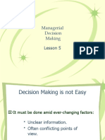 Lesson 5 - Managerial Decision Making222