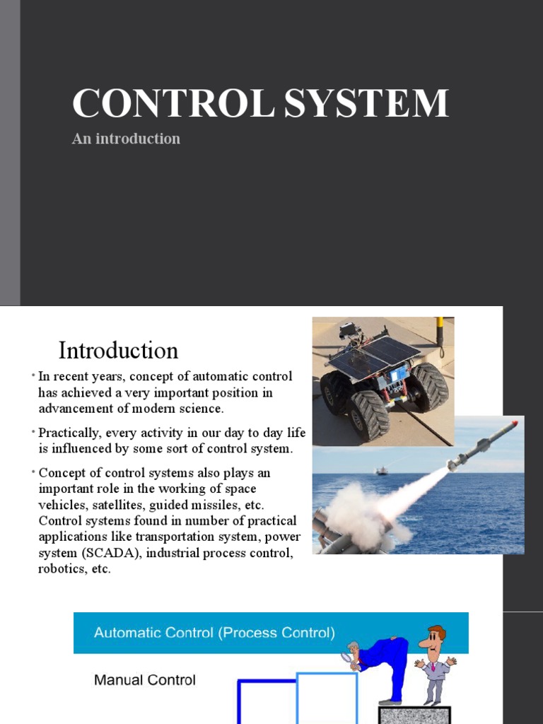 An Introduction To Control System | PDF | Control Theory | Control System