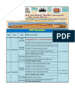 FDP Schedule: Inaugaration-Dr. S. A. Patil, Principal G.P.Malvan