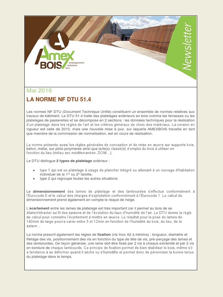 1605.norme NF Dtu 51.4 | PDF | Code de la construction et de l ...