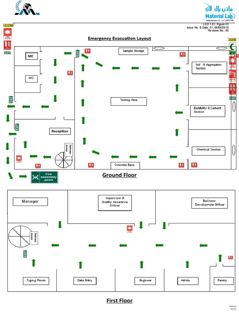Emergency Evacuation Layout-Abu Dhabi | PDF