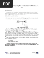 Simulink Importing Exporting To Excel