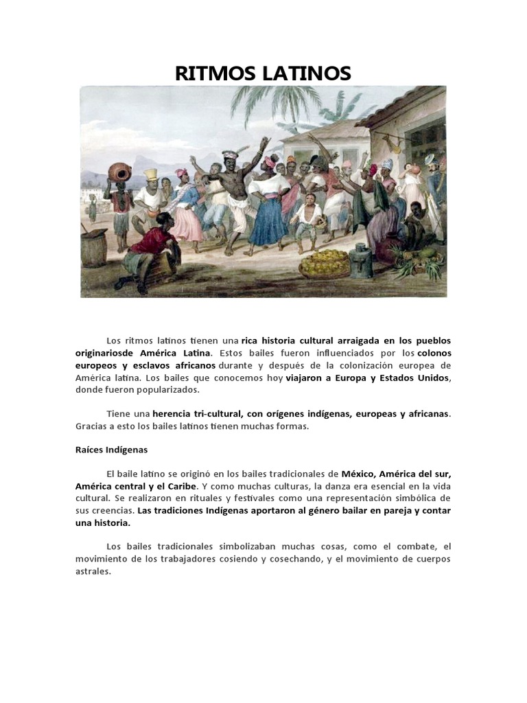 Historia y Tipos de Ritmos Latinos | PDF | America latina | Bailes