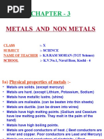 Chapter - 3: Metals and Non Metals