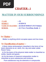 Chapter - 1: Matter in Our Surroundings