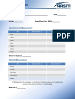 Body Composition Assessment Templates (Obj Asse) PDF