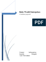 Baby World Enterprises: A Business Proposal
