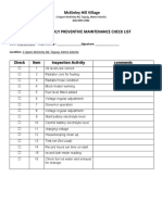 Mckinley Hill Village: Check Item Inspection Activity Comments