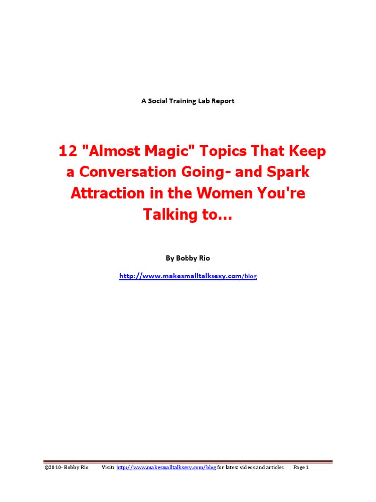 Conversation Topics Training Lab PDF | PDF | Conversation | Emotions