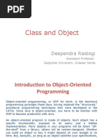 Class and Object: Deependra Rastogi