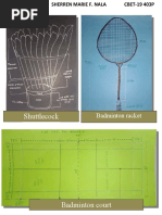 Drawing and Types of Strokes & Serve in Badminton (Sherren Marie Nala)