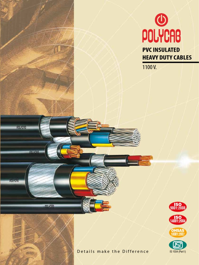 PVC Insulated Heavy Duty Cables Guide | PDF | Electrical Conductor | Wire