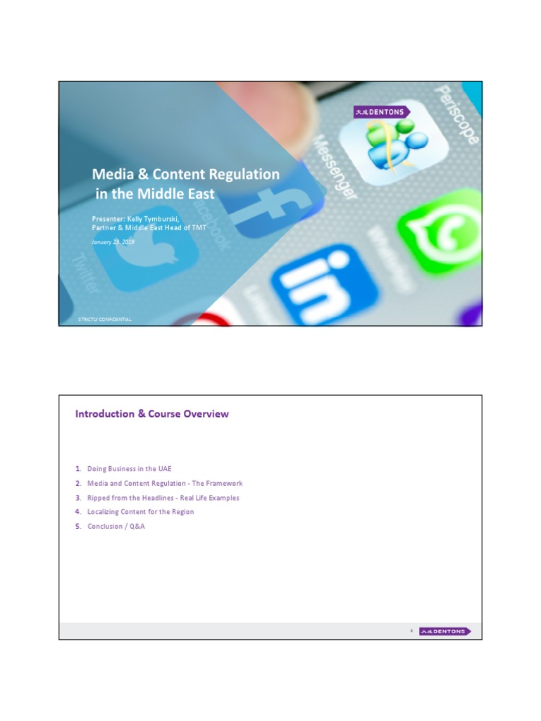 5 Media Content Regulation in The Middle East LA | PDF | Defamation ...