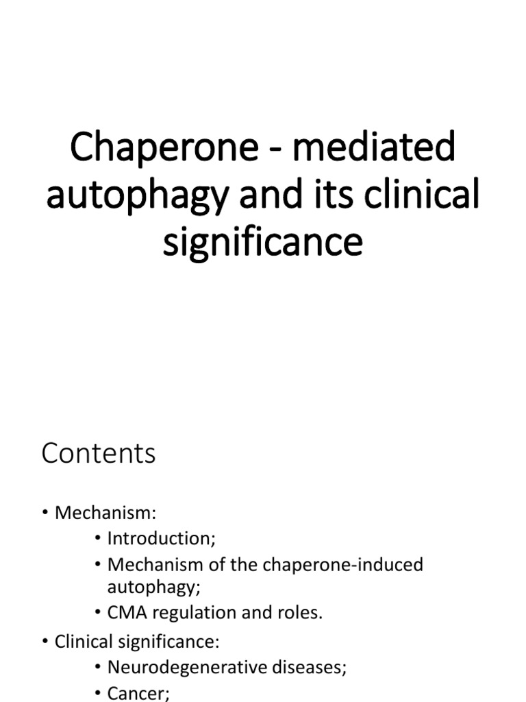 Chaperone Mediated Autophagy | PDF | Cell Biology | Organisms