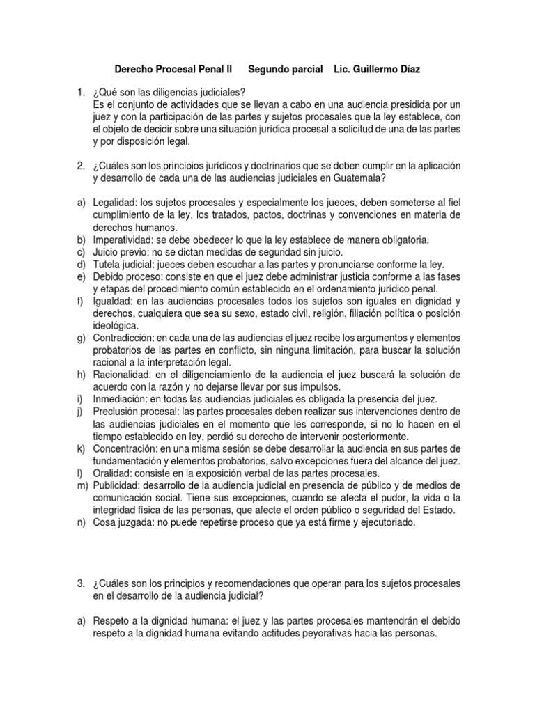 Principios del Derecho Procesal Penal | PDF | Evidencia (ley) | Ley ...