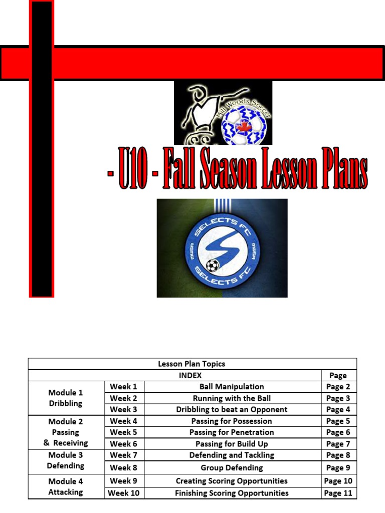 U10 Soccer Training Session Plan | PDF | Defender (Association Football ...