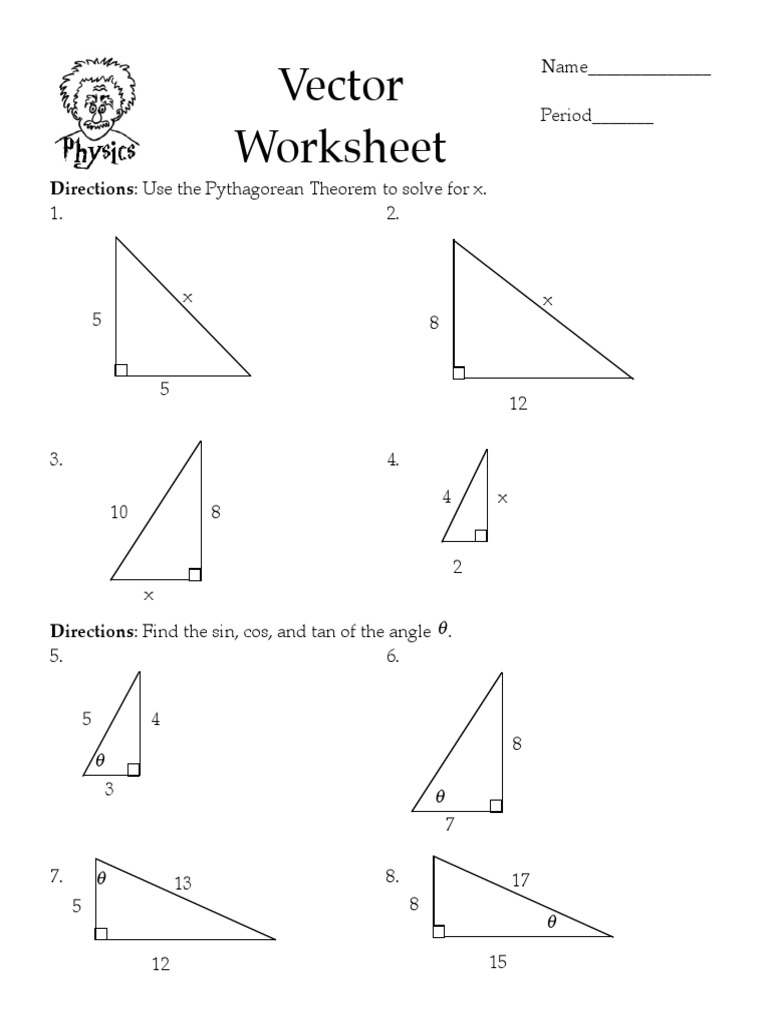 3 vector worksheet pdf | pdf | trigonometric functions | motion (physics)