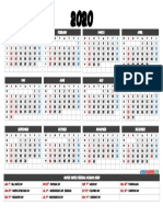 2020 Printable Calendar With Holidays