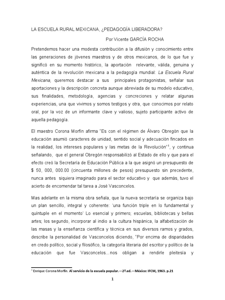 Educación Rural en la Revolución Mexicana | PDF | México