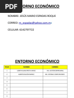 ENTORNO ECONÓMICO CLASES