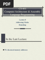 CS-401 Computer Architecture & Assembly Language Programming