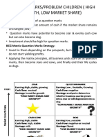 Question Marks/Problem Children (High Growth, Low Market Share)