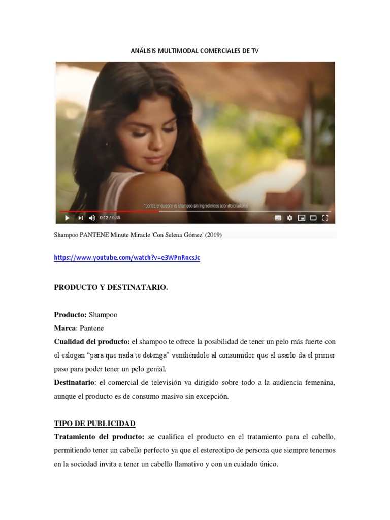 Análisis Comerciales de TV | PDF | Pelo | Marca