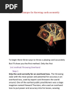 How To Throw Card Fast