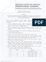 Jadwal SKD Sumbawa 2020 PDF