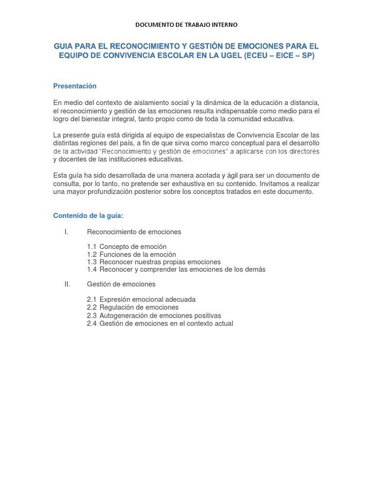 Guía para el Reconocimiento Emocional | PDF | Empatía | Las emociones