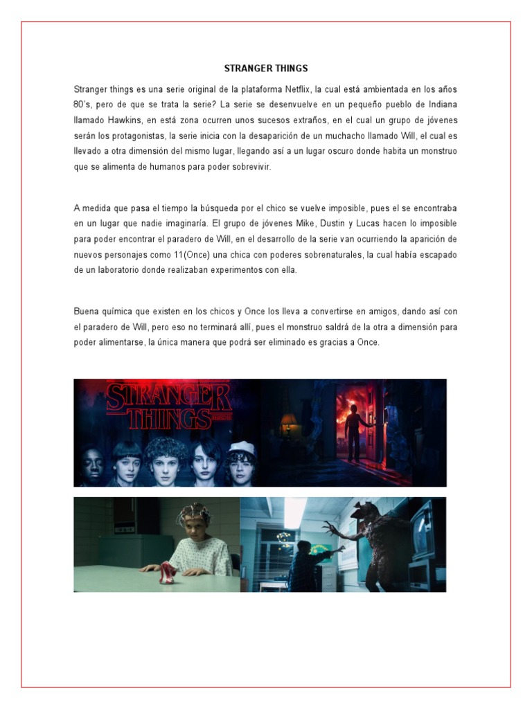 Resumen de Stranger Things | PDF