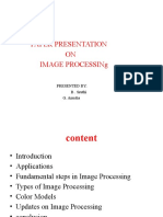 Paper Presentation ON Image Processing: Presented By: B - Sruthi G. Anusha
