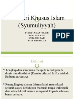 Ciri-ciri Khusus Islam. syumuliyyah pptx.pptx
