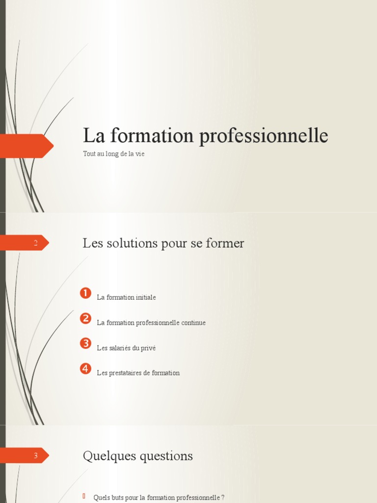 Formation professionnelle tout au long de la vie | PDF | Business ...