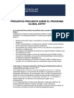 Preguntas Frecuente Sobre El Programa Global Entry PDF