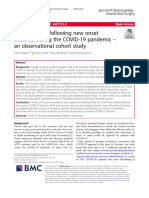 Early Recovery Following New Onset Anosmia During The COVID-19 Pandemic - An Observational Cohort Study