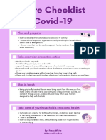 Covid-19 Care Checklist: Plan, Prevent, Connect