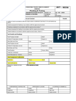 PFT - 0025A: Construction Check Sheet Piping Flushing & Testing