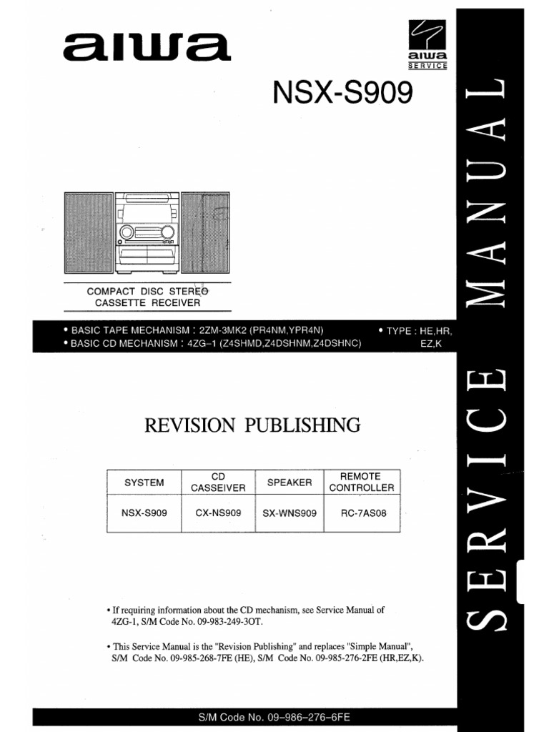 Aiwa nsxs909 PDF