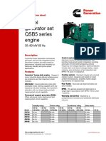 Diesel Generator Set QSB5 Series Engine: 35-80 KW 60 HZ