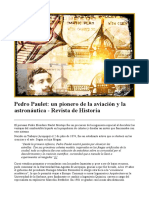 Pedro Paulet Un Pionero de La Aviación y La Astronáutica