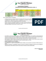 Cronograma de Trabajo Por Semana y Por Área