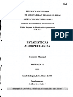 Estadisticas Agropecuarias: Volumen 14
