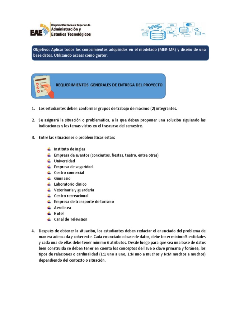 Proyecto Final Fundamentos de BD PDF | PDF | Base de datos relacional ...