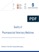 Quality of Pharmaceutical Veterinary Medicines: Presented By: Teresa Potter, European Medicines Agency